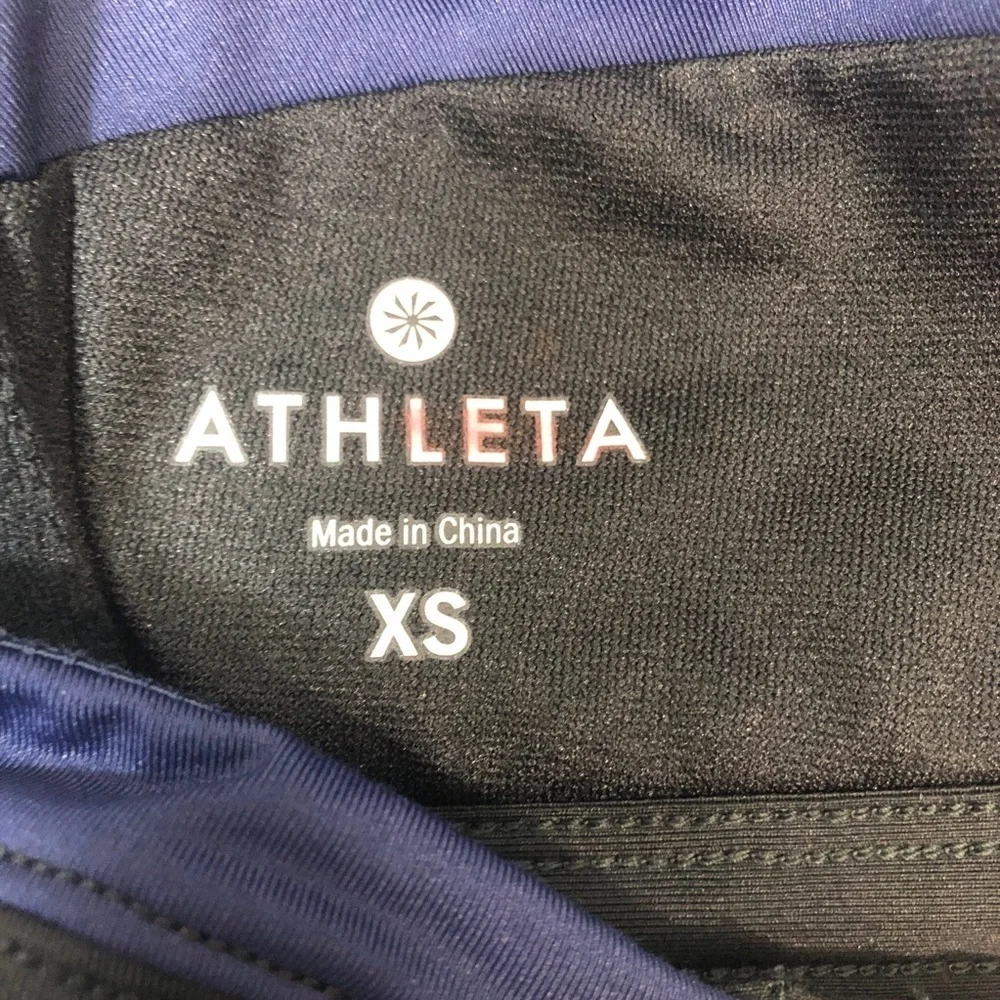 Athleta Textured Bandeau Halter Style Swimsuit Top XS